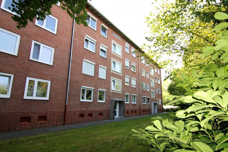 Seitenansicht des Hauses Etagenwohnung Voerde