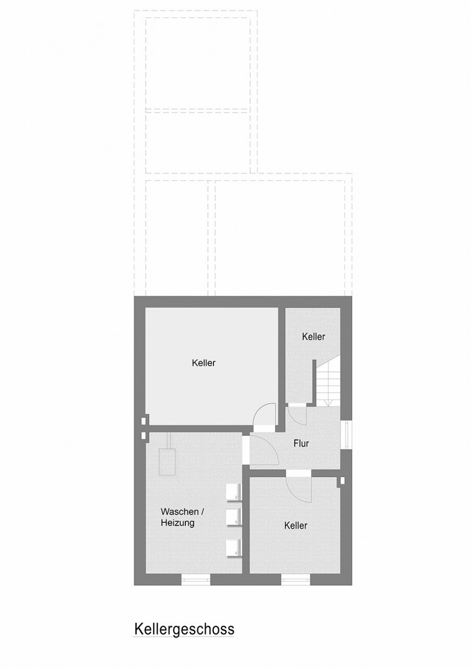 Grundriss Kellergeschoss Mehrfamilienhaus Duisburg