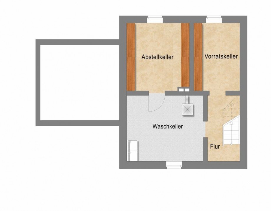 Grundriss Kellergeschoss Doppelhaush�lfte Voerde