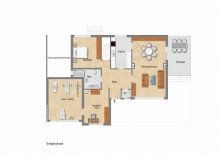Grundriss Erdgeschoss Hier ist ein Wohnen bis ins hohe Alter m�glich! Sch�ner Bungalow mit gro�em Grundst�ck