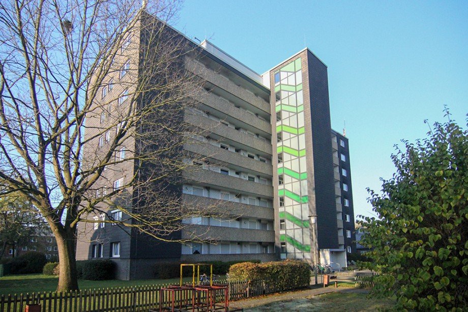 Vorderansicht des Hauses Etagenwohnung Voerde
